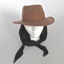 Brown wool cowboy hat