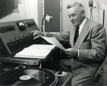 Ray Newby at San Jose State college radio station