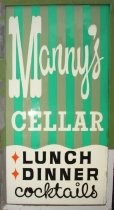 Manny's Cellar sign