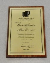 International Union of Public Transport award