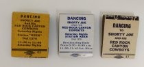 Club Metro matchbooks advertising Shorty Joe and his Red Rock Canyon Cowboys