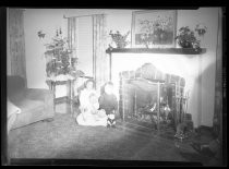 Family sitting room at Christmas