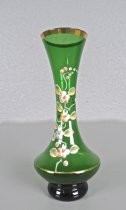 Green glass vase