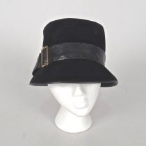 Black felt cloche