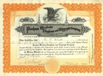 Poulsen Wireless Telephone and Telegraph Company stock certificate, 1909