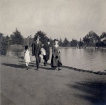 Andrew P. Hill and family strolling in Golden Gate Park