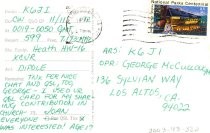 QSL Card to K6JI from WN6RKS