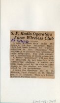 S.F. Radio Operators Form Wireless Club