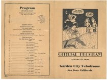 Garden City Velodrome official program August 25, 1939