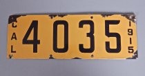 California license plate 4035