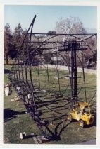 Electric light tower installation at History Park