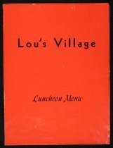 Lou's Village luncheon menu, c. 1960s