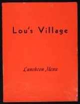 Lou's Village luncheon menu, c. 1960s