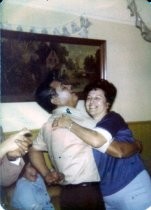 Julilan and Beatrice dancing at house party, 1980s