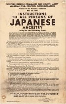 Instructions to All Persons of Japanese Ancestry Living in the Following Areas