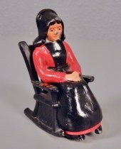 Woman in rocker salt & pepper shakers