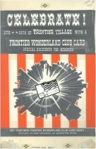 "Celebrate! 1776 ** 1976 at Frontier Village" sign