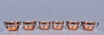 6 copper teacups