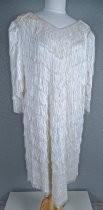 White fringe costume dress