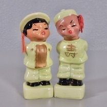 Chinese girl and boy salt & pepper shakers