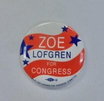 Zoe Lofgren for Congress button