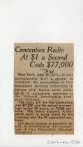 Convention Radio At $1 a Second Costs $77,000