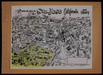 "Bird's Eye View of San Jose" printing proof