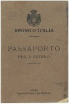 Italian Pasport for Giovonni (John) Pianto