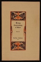 King Conservatory of Music catalog for year ending december thirty-first nineteen hundred and twelve