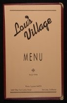 Lou's Village menu, c. 2000