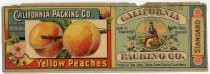 California Packing Company Yellow Peaches label