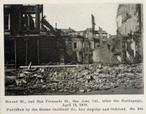 Second and San Fernando Streets after 1906 earthquake