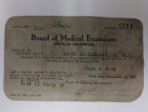 Louis A. Cribari medical certificate