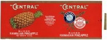 Central Brand Sliced Hawaiian Pineapple, California Packing Corporation, San Francisco, California