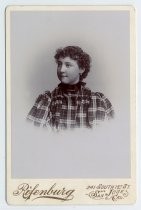 Portrait of a Young Woman in a Plaid Dress, circa 1895