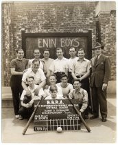 Harry Slonaker with Enin Boys softball team