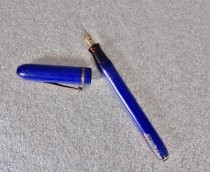 Blue plastic pen