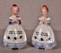 Praying women salt & pepper shakers