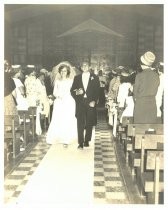 LaVerne Murillo with father walking down church aisle