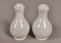 White salt & pepper shakers