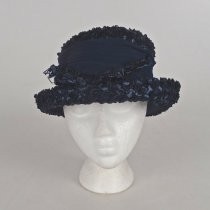 Navy blue straw hat