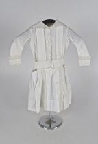 Child's white pique cotton dress