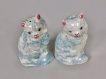 Green cats salt & pepper shakers