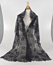 Black lace shawl