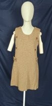 Wool twill A-line dress