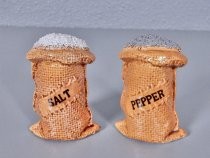 Grain sacks salt & pepper shakers