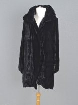 Black velvet opera coat