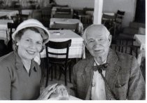 Lee and Marie de Forest at dinner table