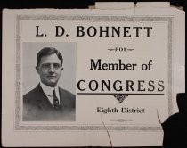L. D. Bohnett for Member of Congress Eighth District campaign sign