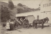 People Preparing for a Stage Ride